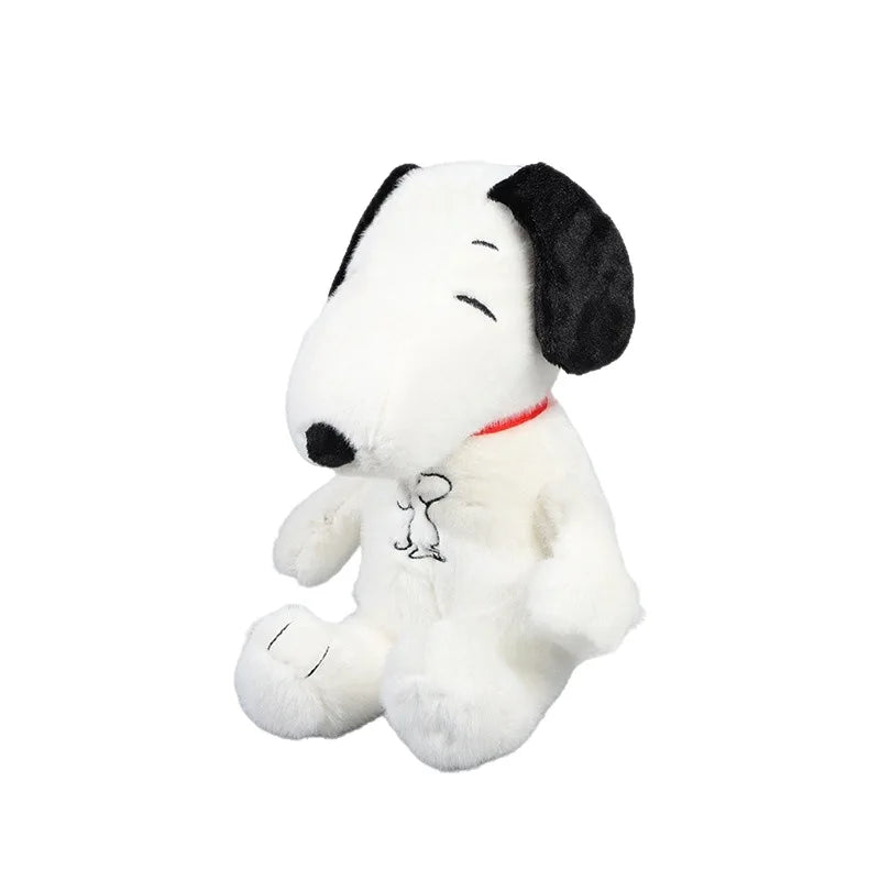 New Baby Breathing Soothing Snoopy White Dog Plush Doll Sleeping Companion Music and Light Doll Sensory Stuffed Toy Kids Gift