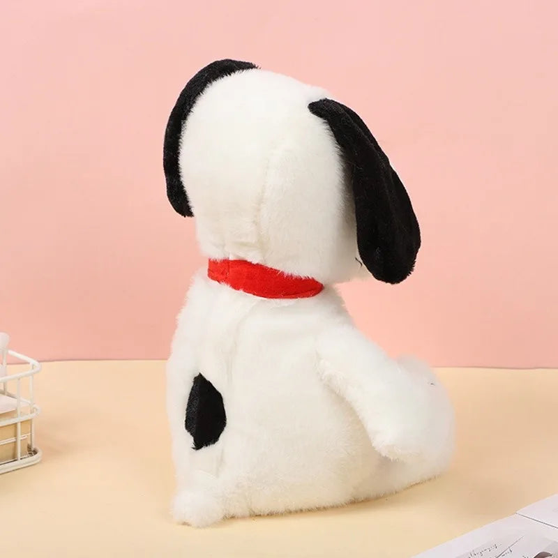 New Baby Breathing Soothing Snoopy White Dog Plush Doll Sleeping Companion Music and Light Doll Sensory Stuffed Toy Kids Gift