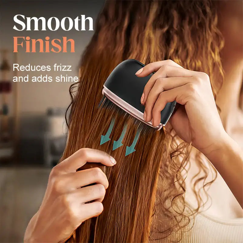 Mini Cordless Hair Straightener Comb Portable Travel Straight Hair Comb Electric Hot Hair Styler 3-Speed Temperature Regulation